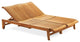 Teak Outdoor Giva Double Chaise Lounger