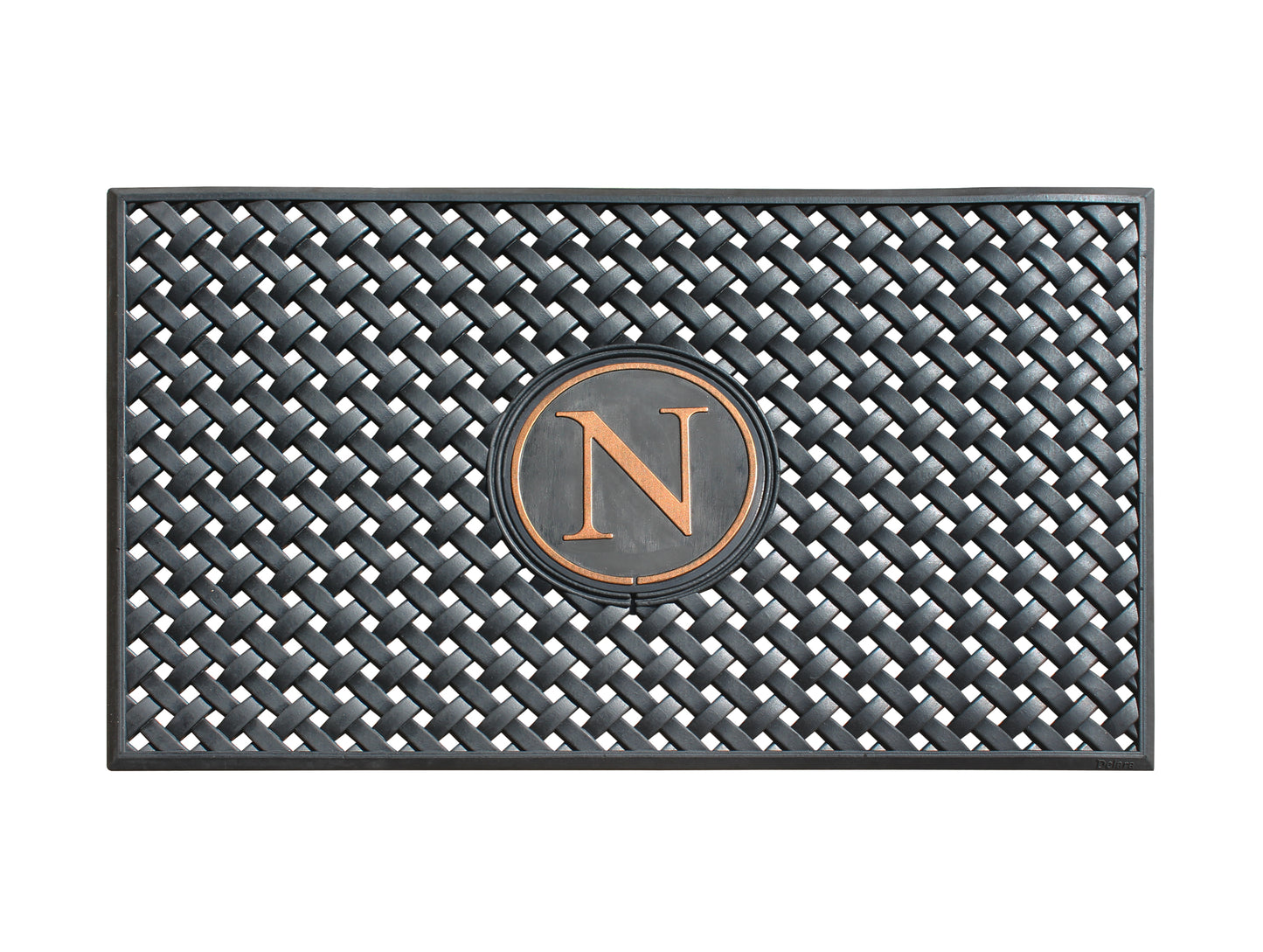 A1HC 100% Rubber Monogrammed Heavy Duty Durable Doormat 24"x39"�, N