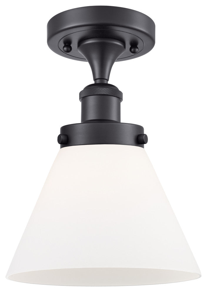 INNOVATIONS LIGHTING 916-1C-BK-G41 Large Cone 1 Light Semi-Flush Mount