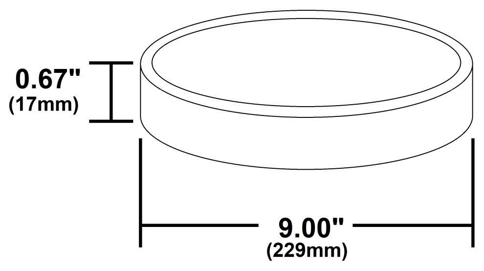 DSE9 9" Edge-Lit LED Surface Mount Downlight, Round, 4000k