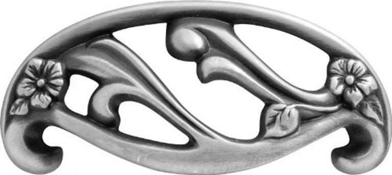 Belwith Hickory 3 " Art Nouveau Satin Pewter Antique Cabinet Cup Pull P2132-SPA