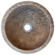 Noce Brown Travertine Natural Stone Round Vessel Sink (D)12.5" (H)6"