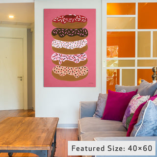 "Donuts Stacked Cherry Artprint" by Cat Coquillette, 18x12x1.5