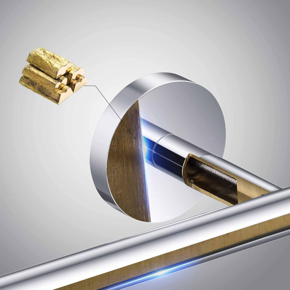 Circular Double Toilet Paper Holder, Chrome