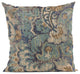 Plutus Blue Amazonian Damask Luxury Throw Pillow, 12"x20"
