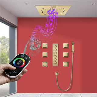 Remote Controlled Rainfall Led Shower System, Style 2- Remote Control Light