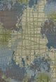 HomeRoots 8'x11' Green Blue Machine Woven Abstract Indoor Area Rug
