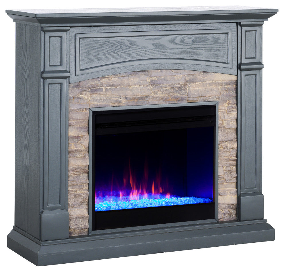 Savannah Color Changing Media Fireplace, Gray