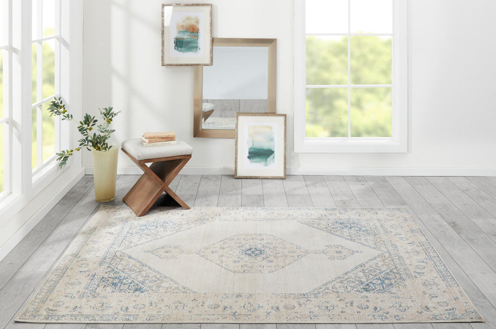 Momeni Isabella Traditional Area Rug, Blue, 2'x3'