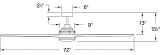 Hinkley Artiste 72" Integrated LED Ceiling Fan, Metallic Matte Bronze