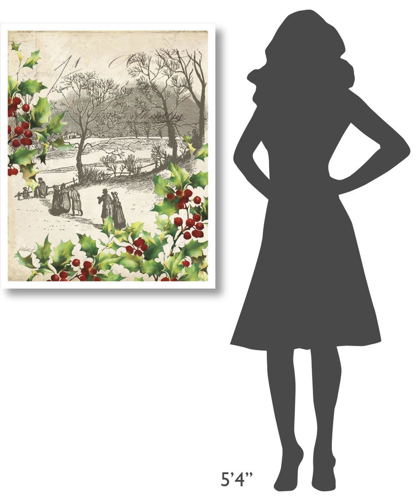 "Vintage Holiday I" Digital Paper Print by Katie Pertiet, 30"x37"