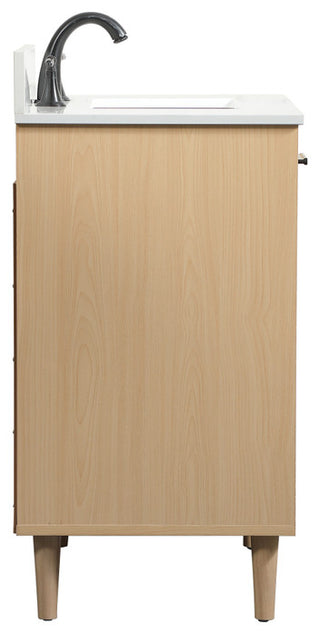 Home Living Modern Natural Oak-Light Bathroom Vanity, Maple, 30"