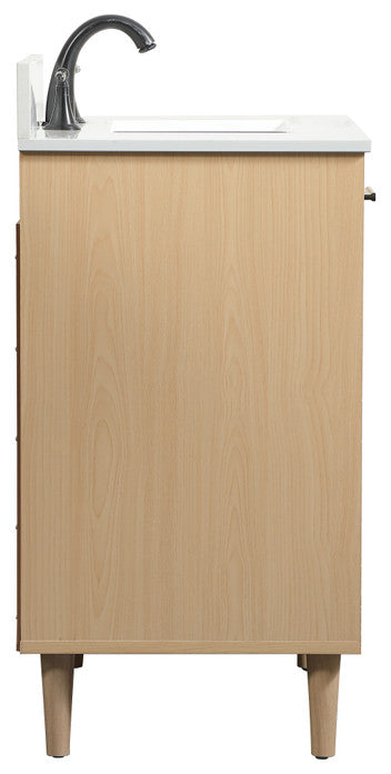 Home Living Modern Natural Oak-Light Bathroom Vanity, Maple, 30"