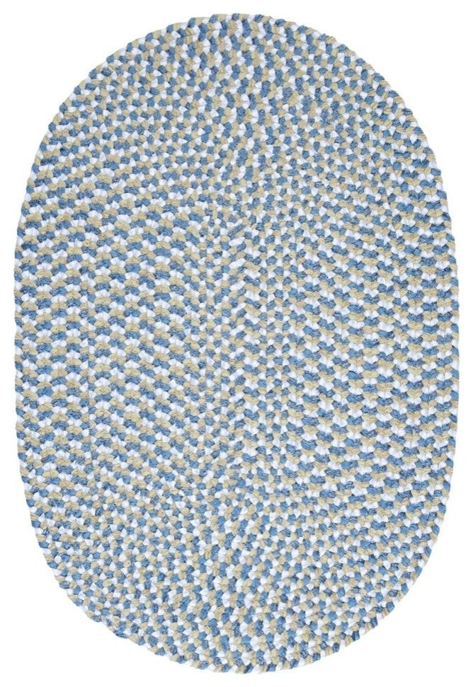 Colonial Mills Confetti TI59 Blue Kids/Teen Area Rug, Oval 5'x8'