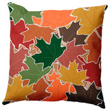 Leaf Pile Accent Pillow, Forest Green, 16"x16"