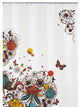 PVC Free Shower Curtain, Crazy Flower