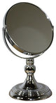 Vintage Pedestal Chrome 5X Magnification Vanity Mirror