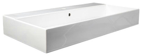 Nantucket Sinks NS-NPCS36W 36 inch Fireclay Wallmount/Console Mount Bath Sink