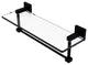 Montero 16" Glass Vanity Shelf with Integrated Towel Bar, Matte Black