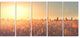 Rural Land under Shining Sun, Large Landscape Canvas Art, 60"x28", 5 Panels