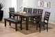 Urbana Bench, Black PU and Espresso