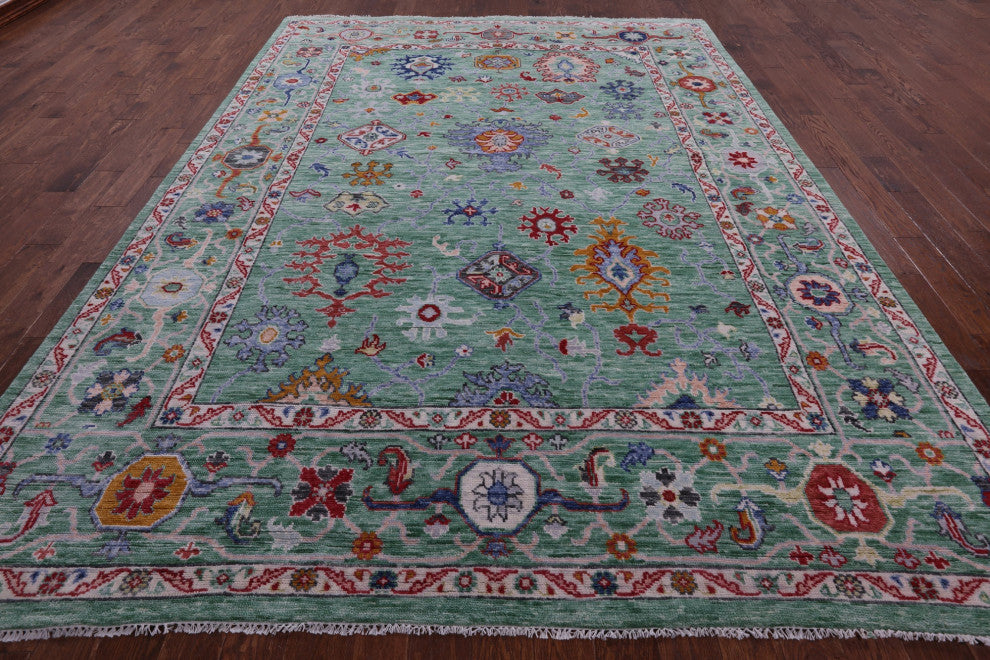 9' 0" X 12' 0" Turkish Oushak Hand Knotted Wool Rug - Q13281