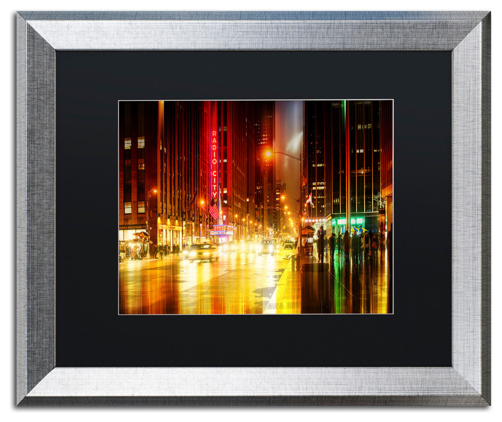 Philippe Hugonnard 'Urban Stretch NYC IV', Silver Frame, Black Mat, 20x16