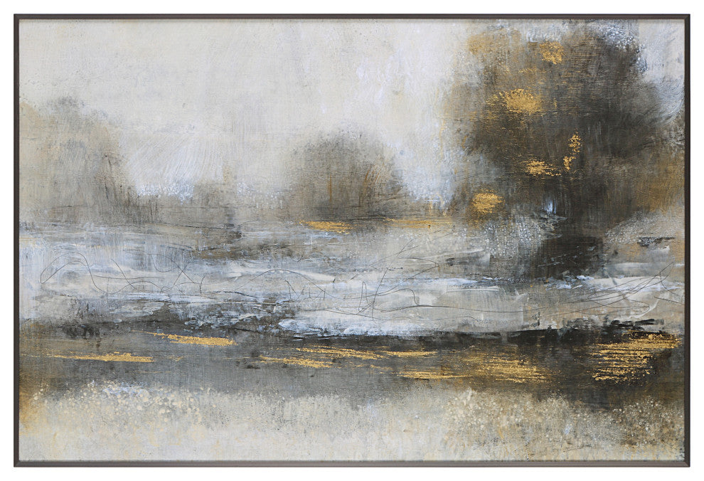 Gilt Misty Landscape Framed Print