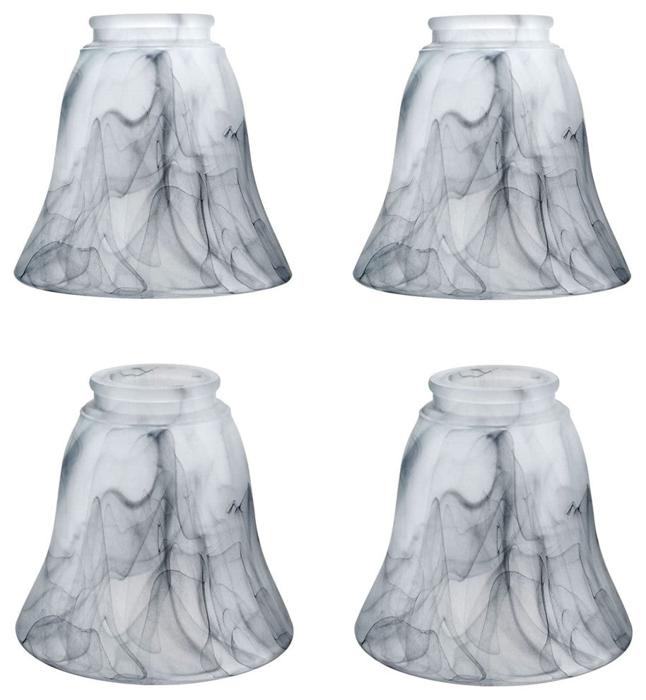 23166-4 Replacement Smoky Alabaster Ceiling Fan Glsss Shade, 4 Pack.