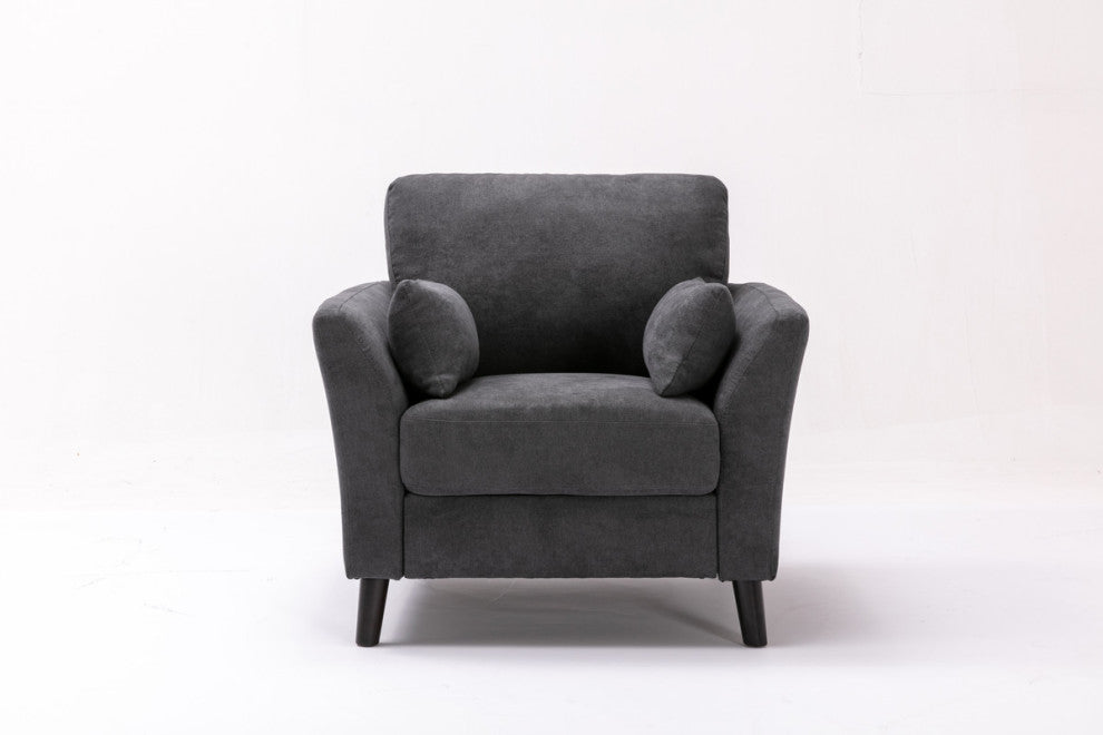 Damian Woven Fabric Chair, Gray