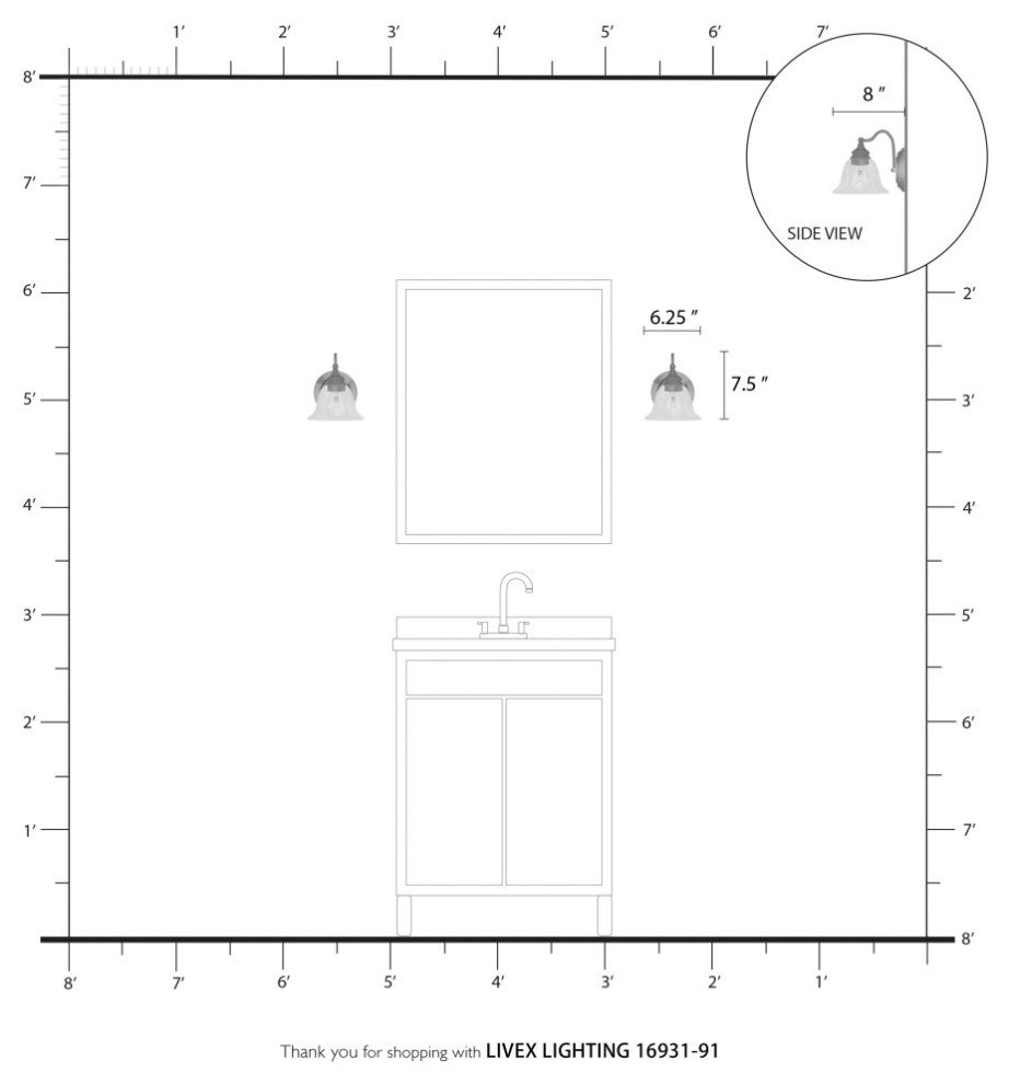 Moreland 1 Light Brushed Nickel Vanity Sconce