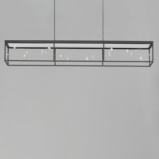 ET2 E21256-20 Entanglement 48"W LED Crystal Linear Chandelier - Black