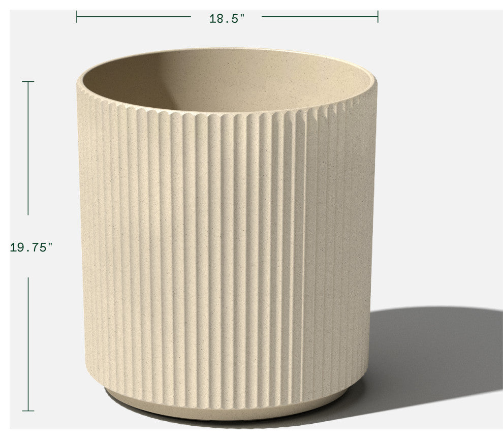 Veradek Demi Series Planter, Sand, 20", 2 Pack