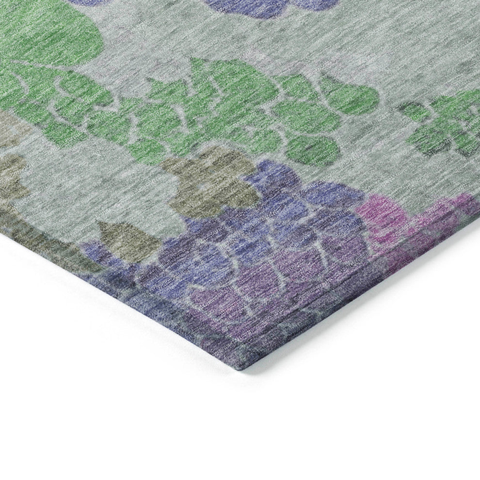 Machine Washable Indoor/Outdoor Chantille ACN1906 Purple 8' x 8' Round Rug