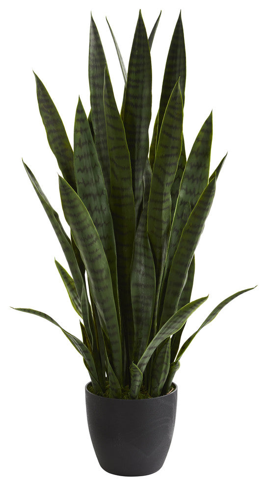 38" Sansevieria Artificial Plant, Green