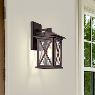 CHLOE Lighting VINCENT Transitional 1-Light Oil Rubbed Bronze Outdoor Sconce