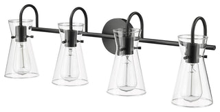 4 Light 30.7 in. Matte Black Vanity Light