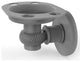 Continental Toothbrush Holder With Twist Accents, Matte Gray
