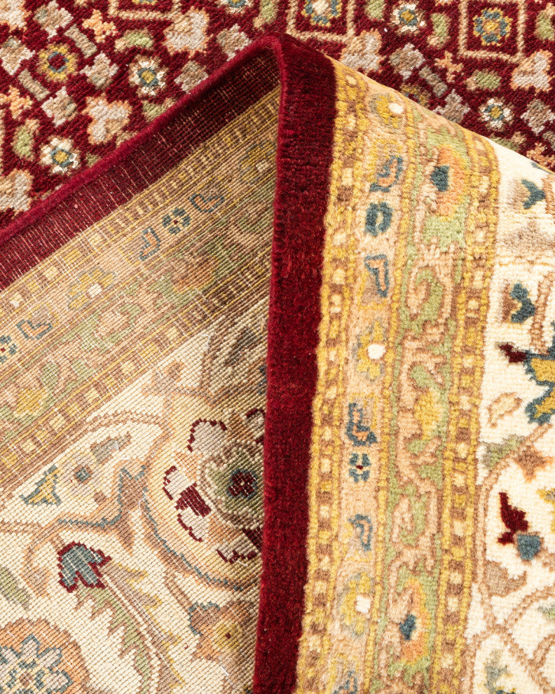 Bilaspur, One-of-a-Kind Hand-Knotted Area Rug Red, 8'1"x10'5"