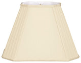 Rectangle Empire Lampshade, Pleated Cut Corners, Beige, 7.5"