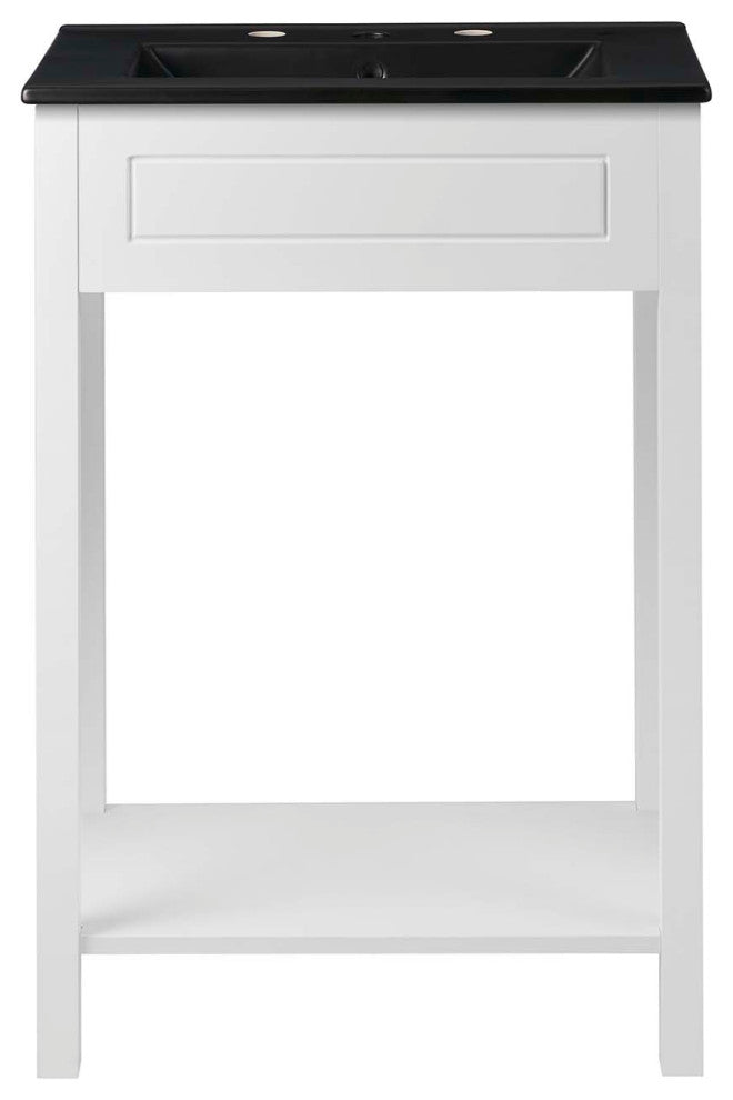 Altura 24" Bathroom Vanity, White Black