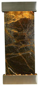 Inspiration Falls Wall Fountain, Stainless Steel, Rainforest Green Marble, Squar
