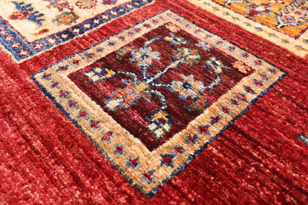 Hand-Knotted Tribal Persian Gabbeh Rug 5' 1" X 6' 1" Q4943