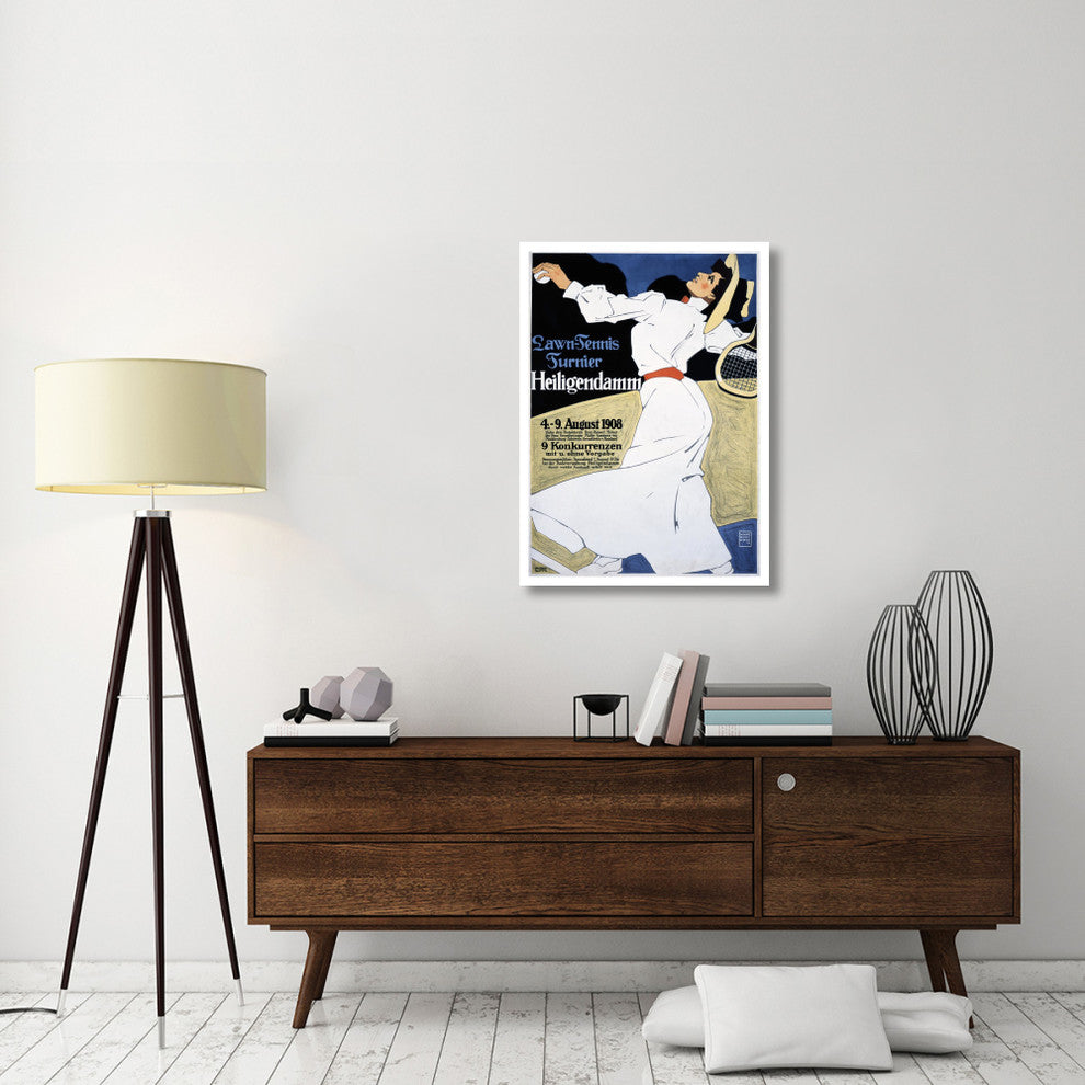 "Heiligendamm Lawn-Tennis Competition" Paper Print by Hans Rudi Erdt, 28"x38"