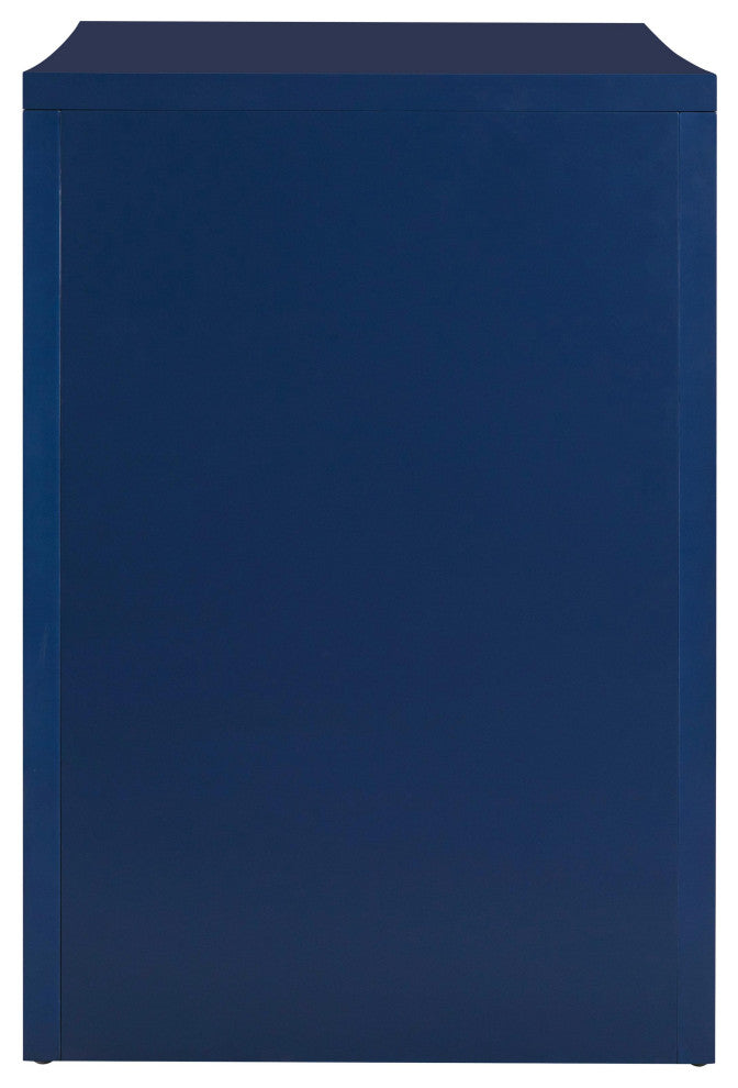 TOV Furniture Suzie Navy & Rattan Desk