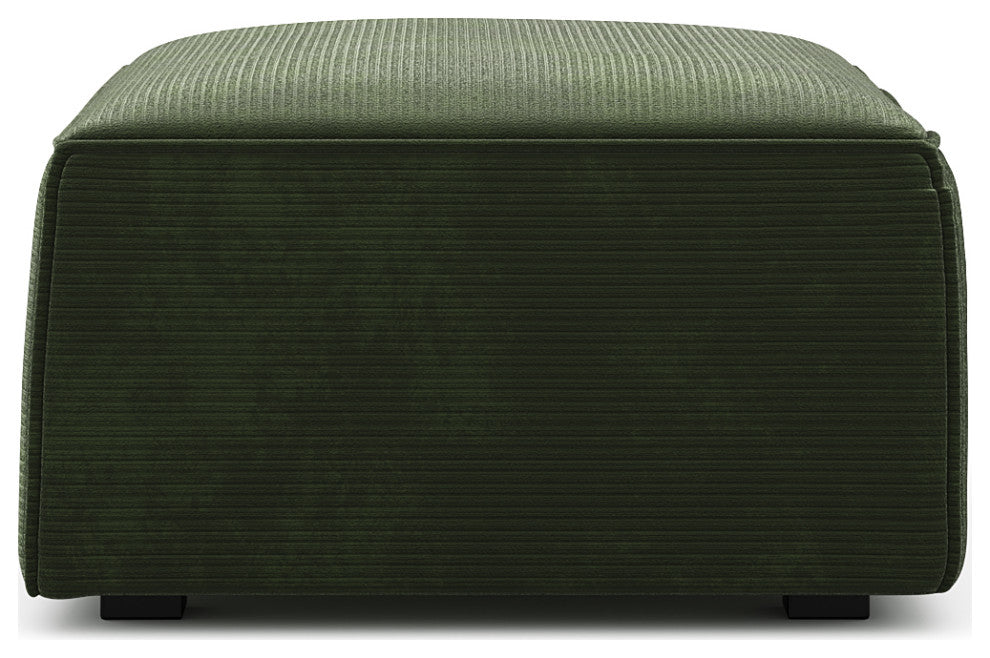Burt Modular Ottoman, Olive Green Corduroy