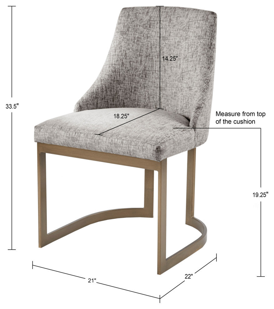 Madison Park Dining Chairs Transitional Modern Side Chairs, Set of 2, Grey, Dining Chair