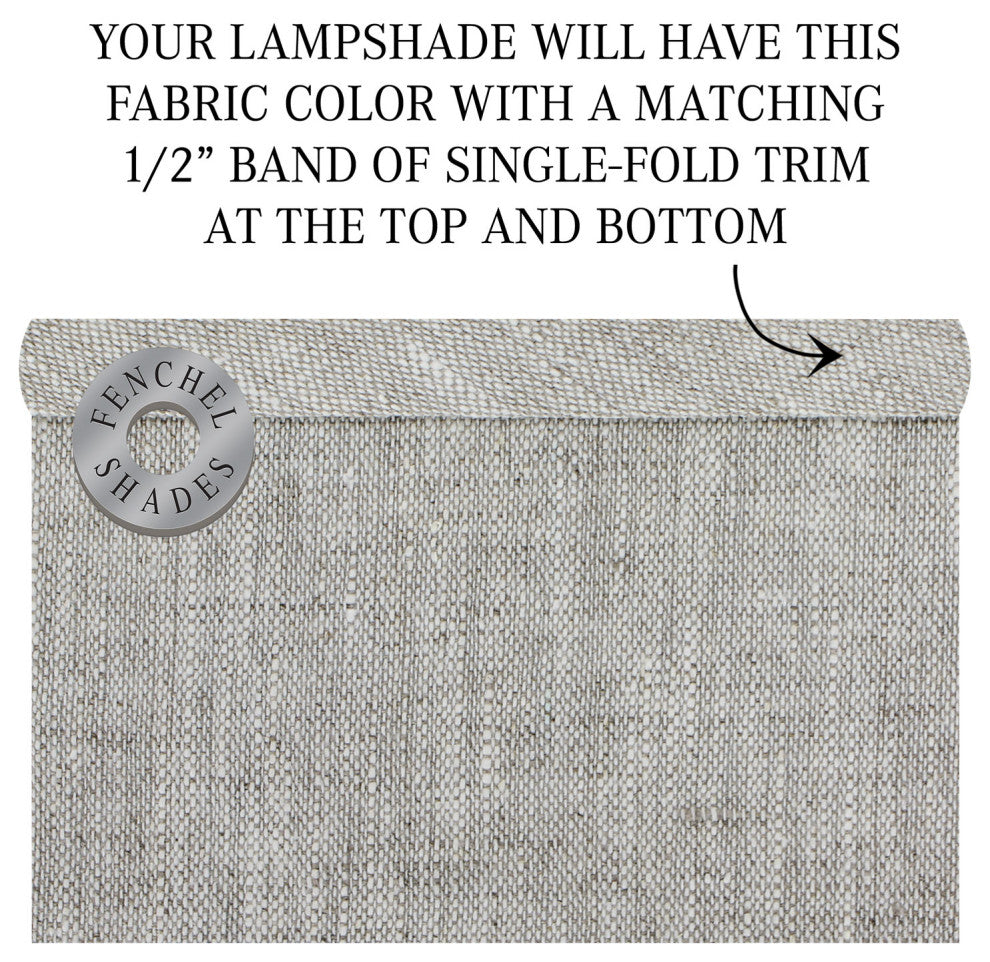 FenchelShades Drum Lampshade 11"x11"x12", Designer Linen Oatmeal