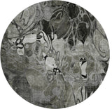 Premium Machine Washable Mayfield AMF558 Gray 8' x 8' Round Rug
