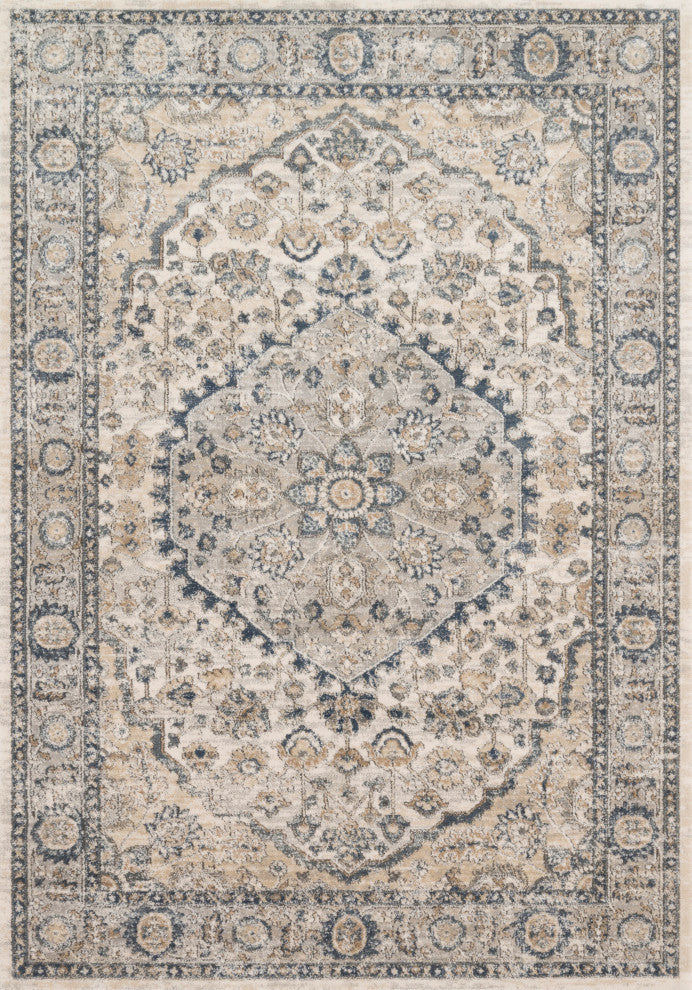 Teagan TEA-01 Area Rug, Natural/Gray, 2'8"x4'